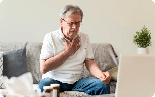 Patient atteint d'un cancer du poumon