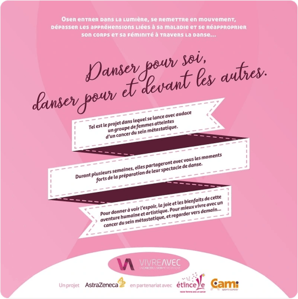 Icône de projet de danse sur le cancer du sein métastatique